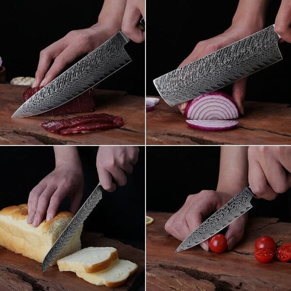 Couteau De Boucher Japonais Damas