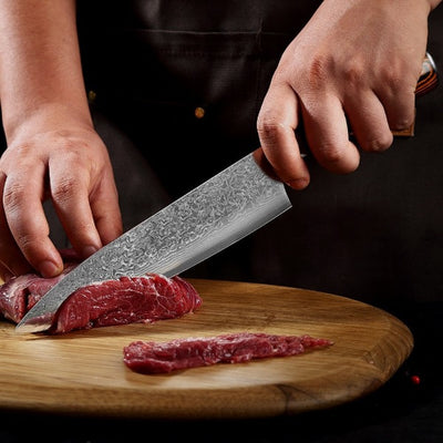Couteau De Chef Damas Japonais