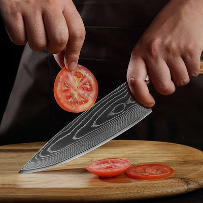 Couteau De Chef Ideal Polyvalent En Damas